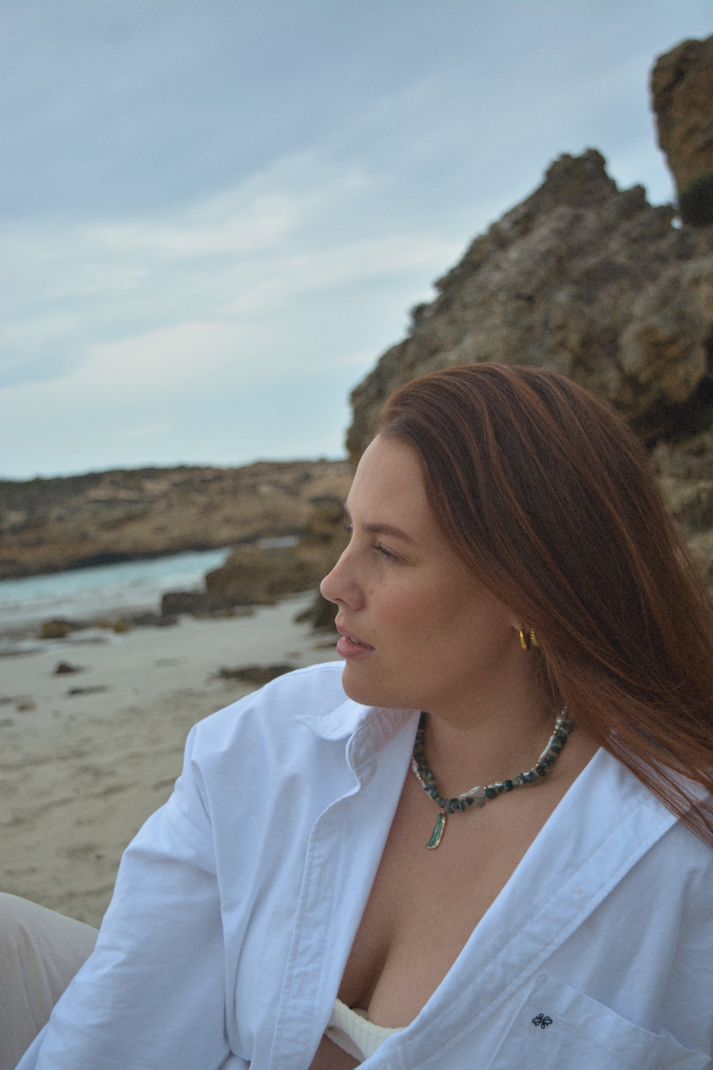 Salt Fern Necklace (Gold)