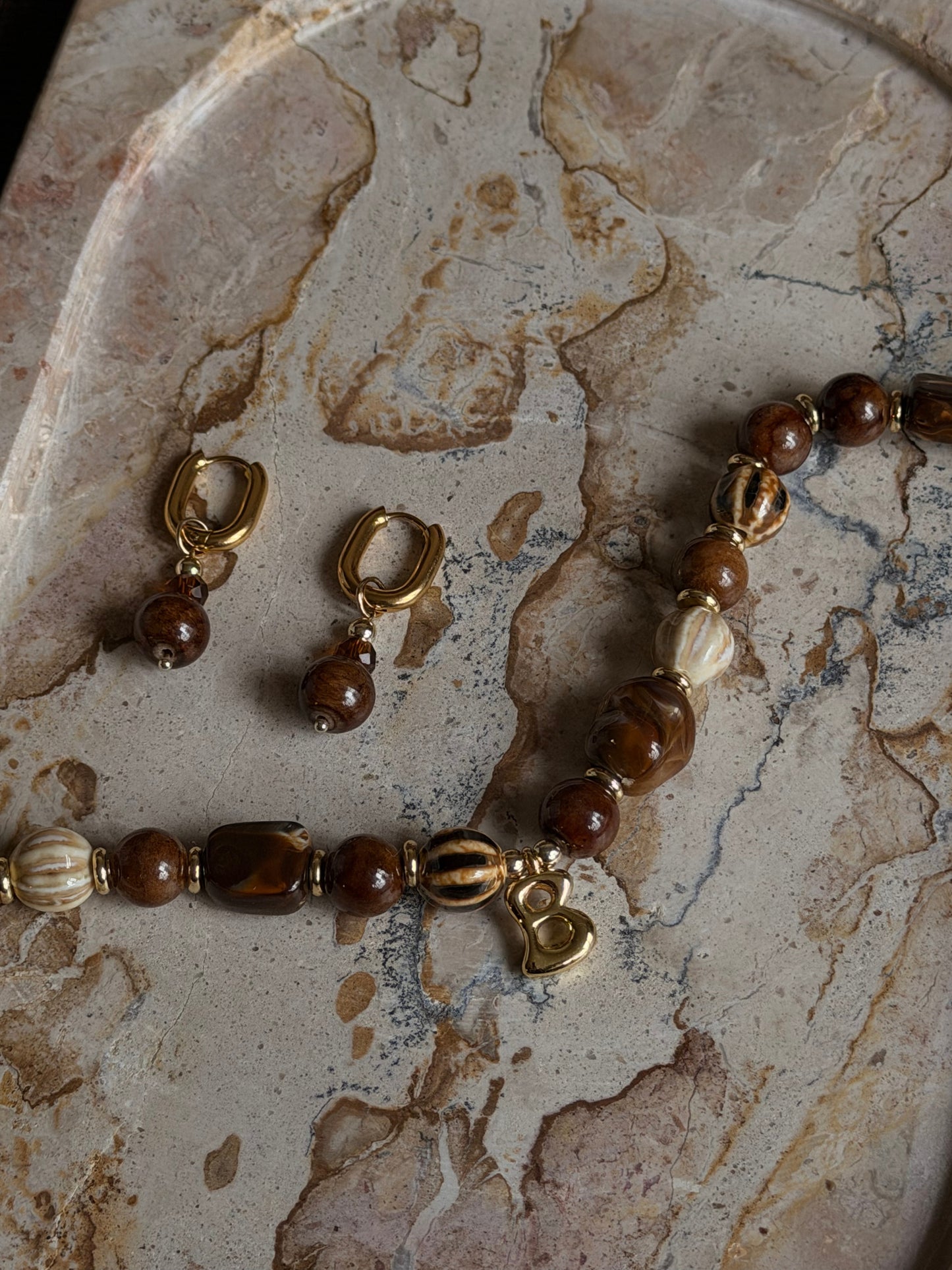 Bianca Beaded Necklace (Gold & Silver)