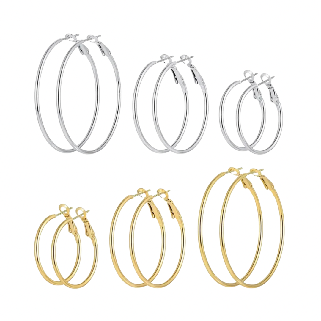 Daphne Hoops (Gold & SIlver)
