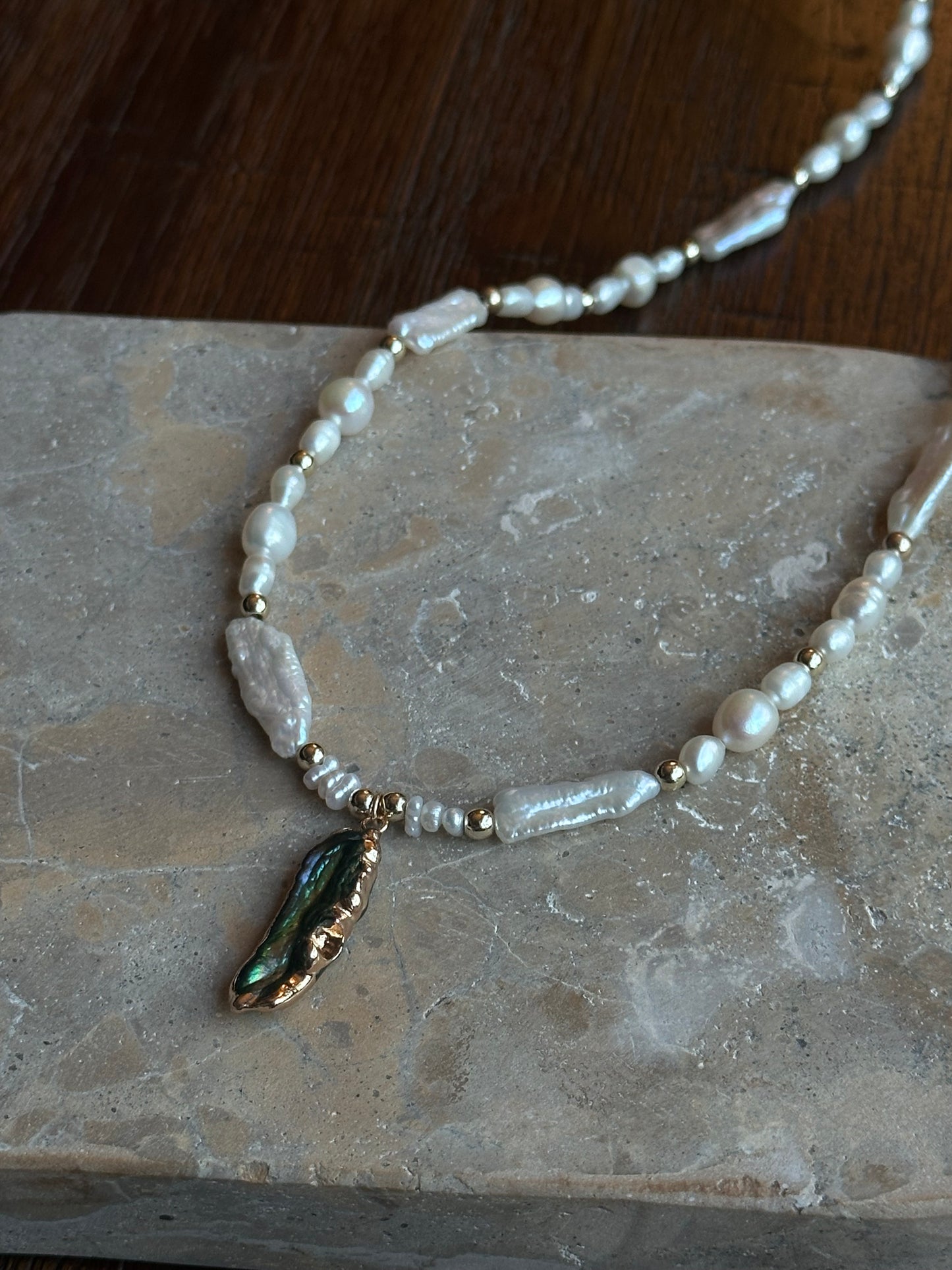 Salt Fern Necklace (Gold)