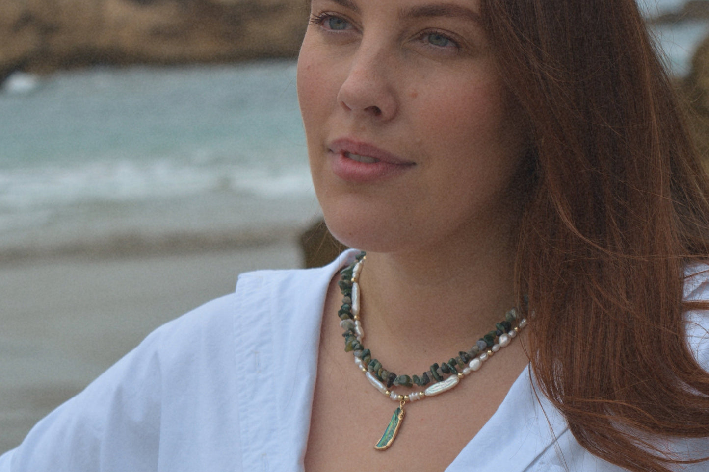 Salt Fern Necklace (Gold)