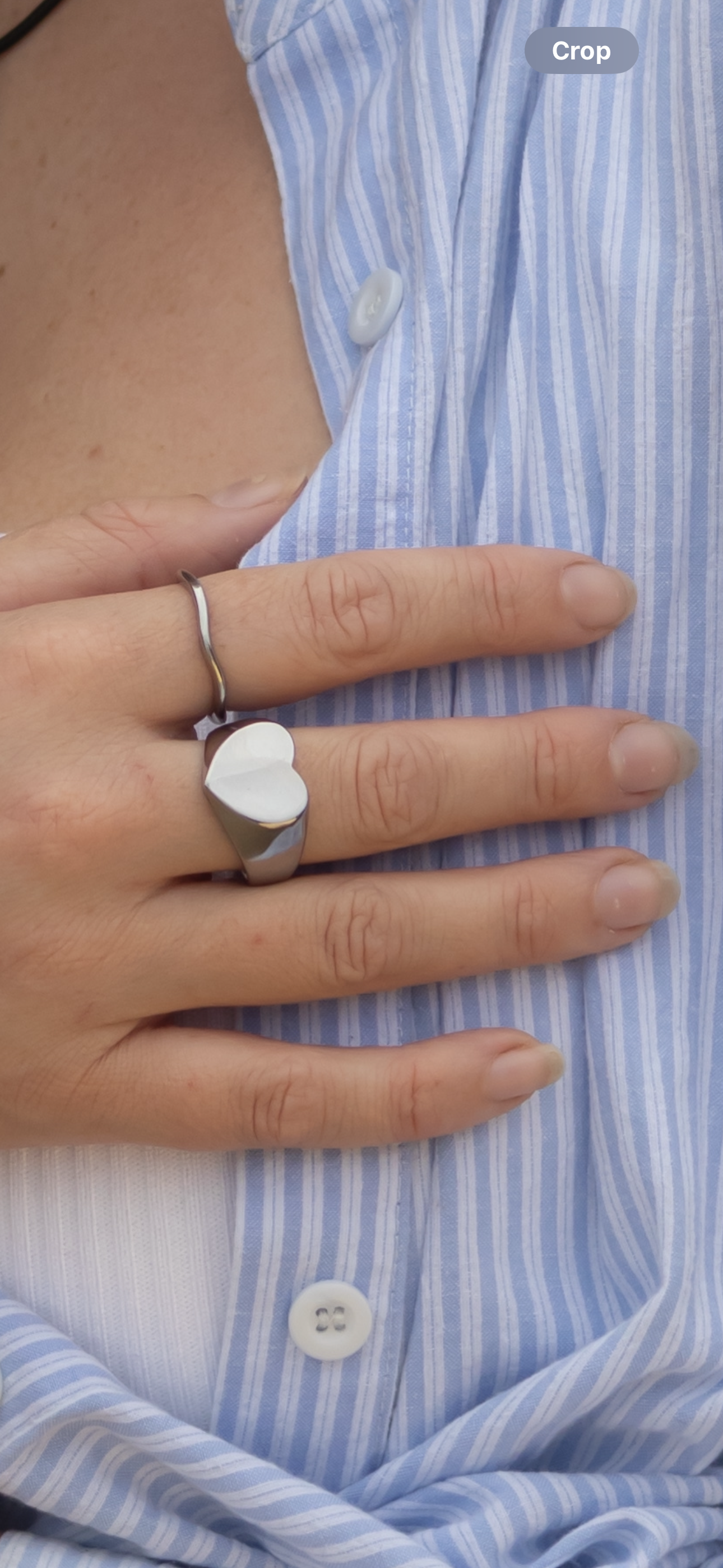 Freya Chunky Heart Ring (Gold & Silver)