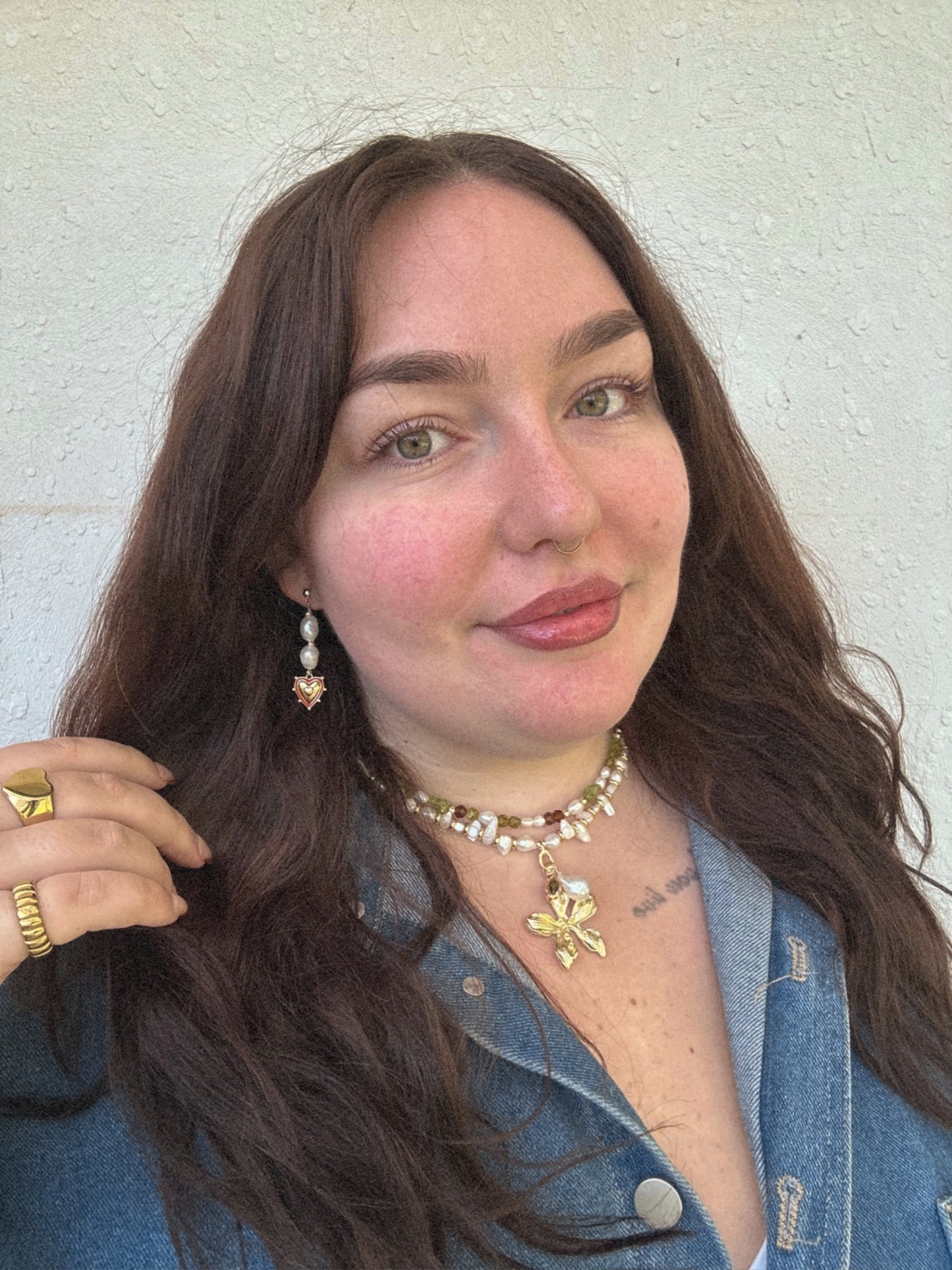 Irregular Pearl Necklace (Gold & Silver)