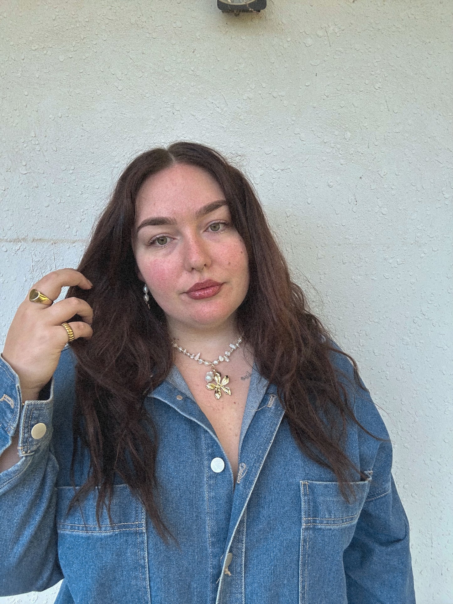 Irregular Pearl Necklace (Gold & Silver)