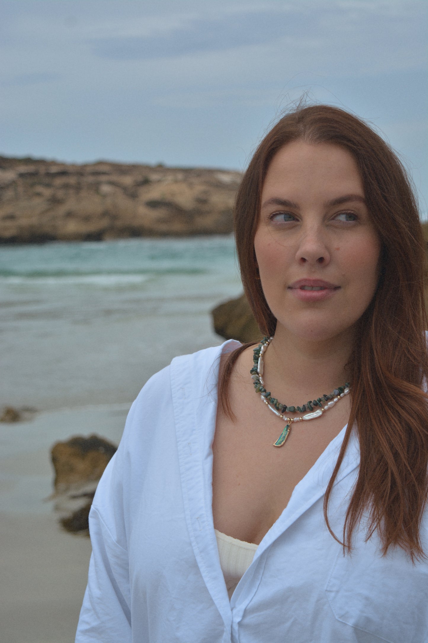 Salt Fern Necklace (Gold)