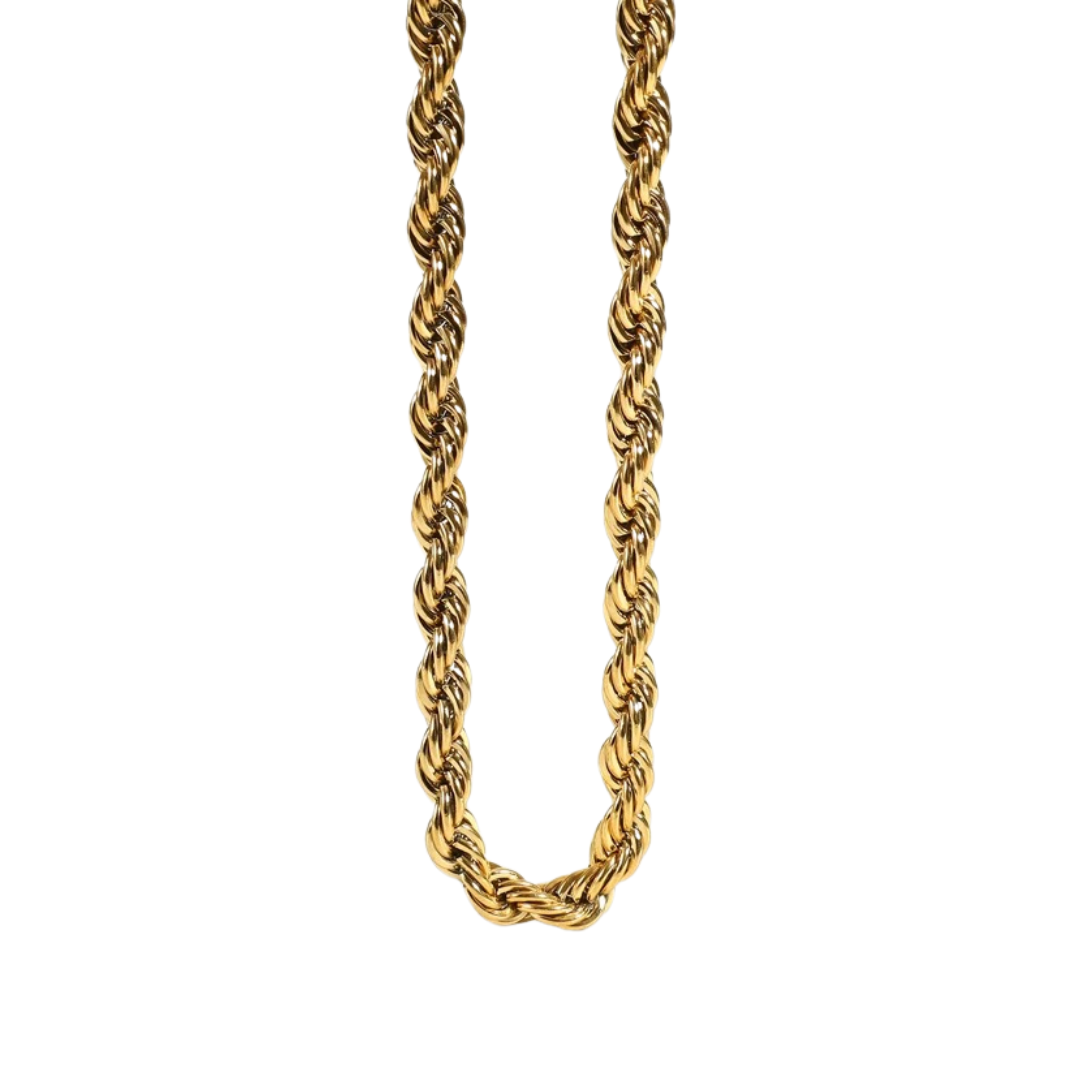 Kora Twisted Rope Necklace (Gold & Silver)