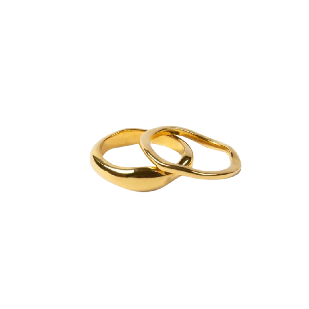 Coraline Wavy Ring (Gold & Silver)