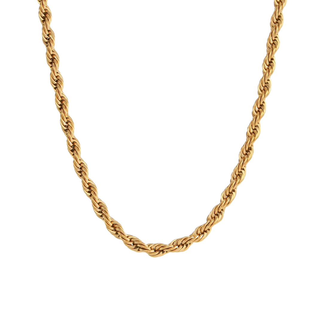 Kora Twisted Rope Necklace (Gold & Silver)