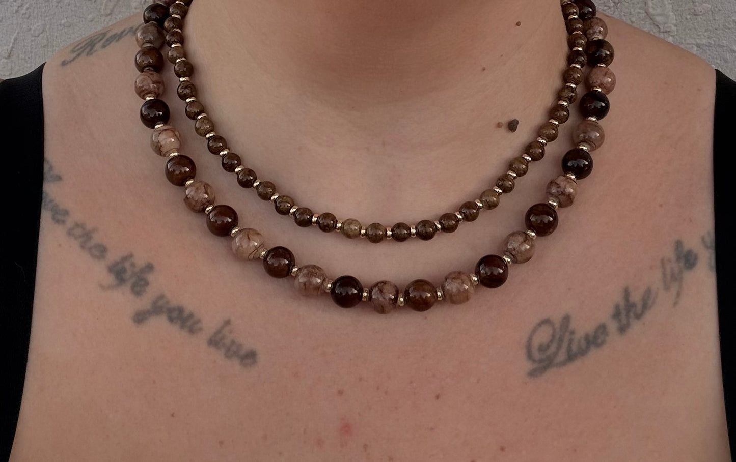 Carrie 6mm Beaded Necklace