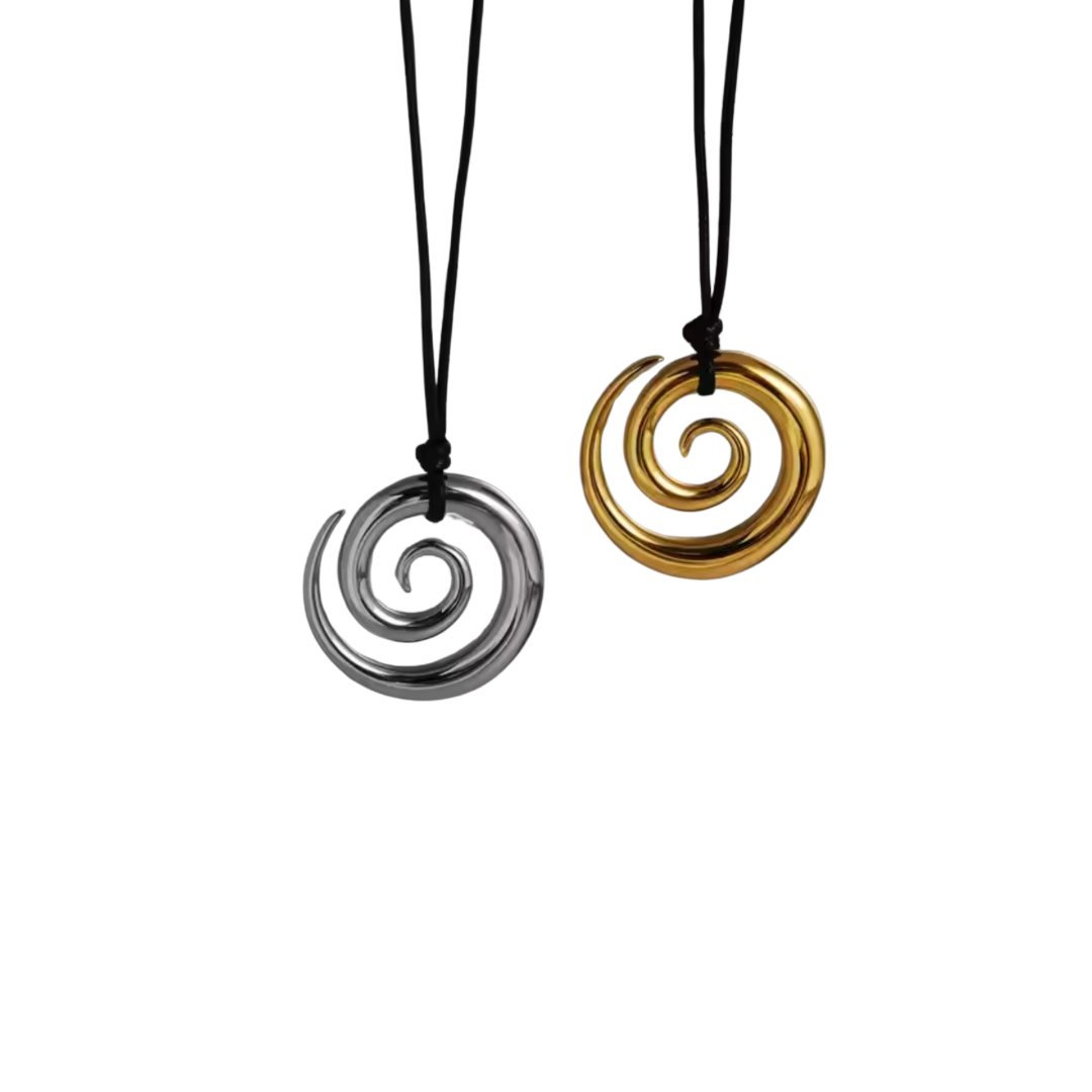 Alora Swirl Necklace (Gold & Silver)