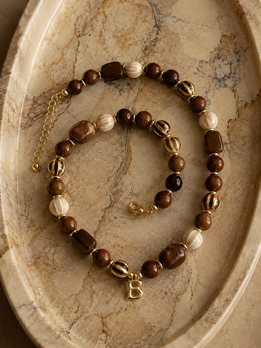 Bianca Beaded Necklace (Gold & Silver)