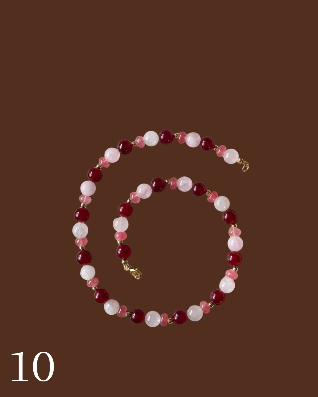 Initial Pendant Beaded Necklace