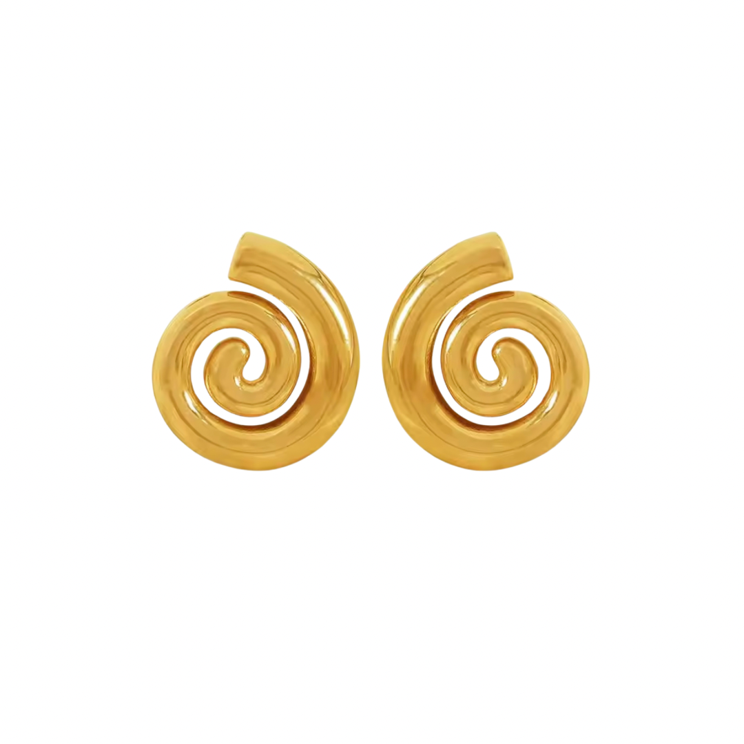 Alora Swirl Earrings (Gold & Silver)