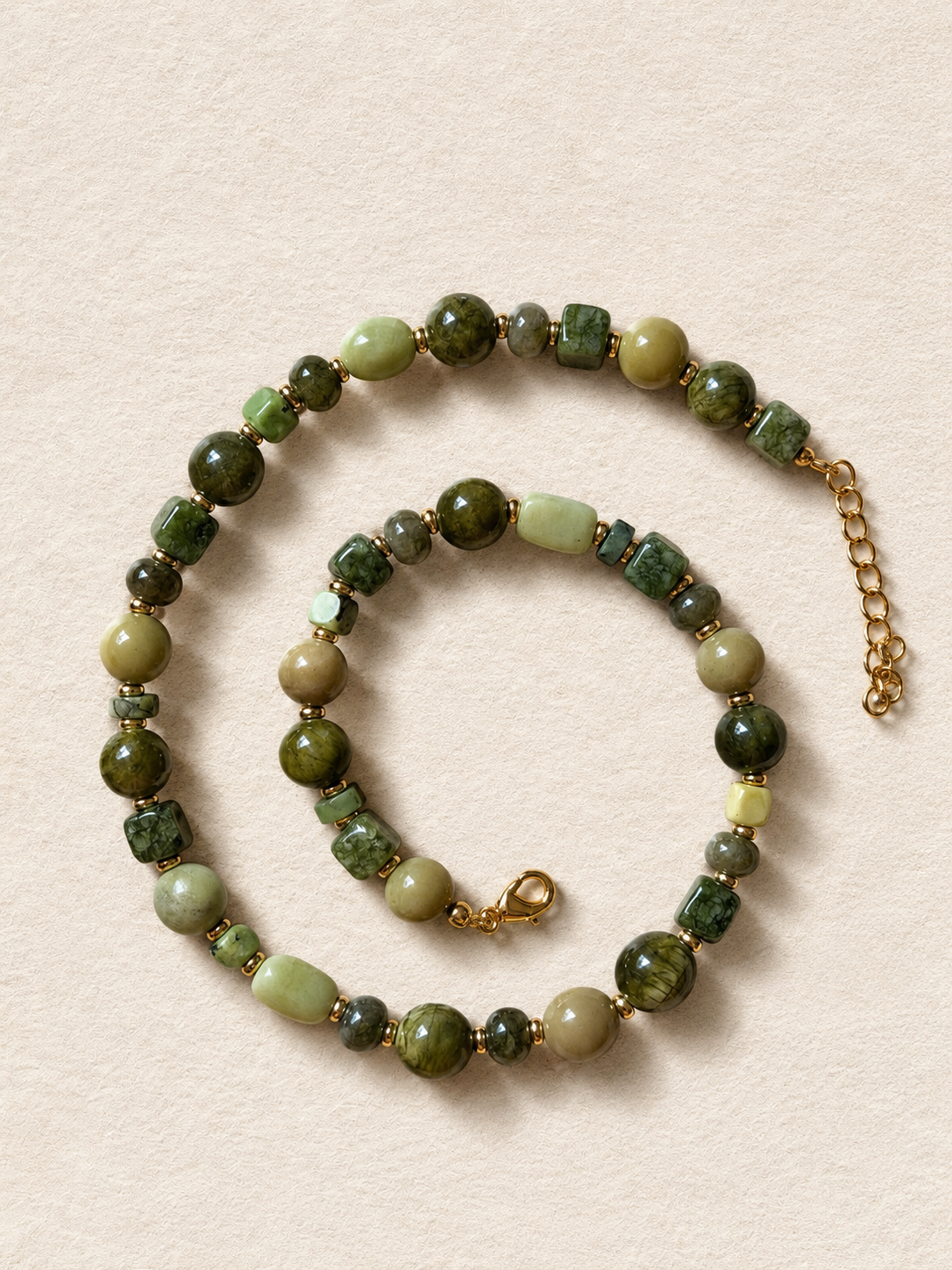 Evergreen Beaded Necklace