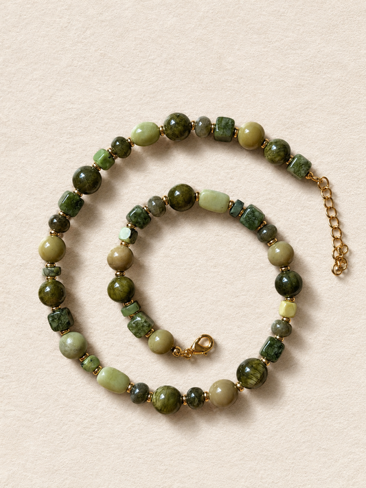 Evergreen Beaded Necklace