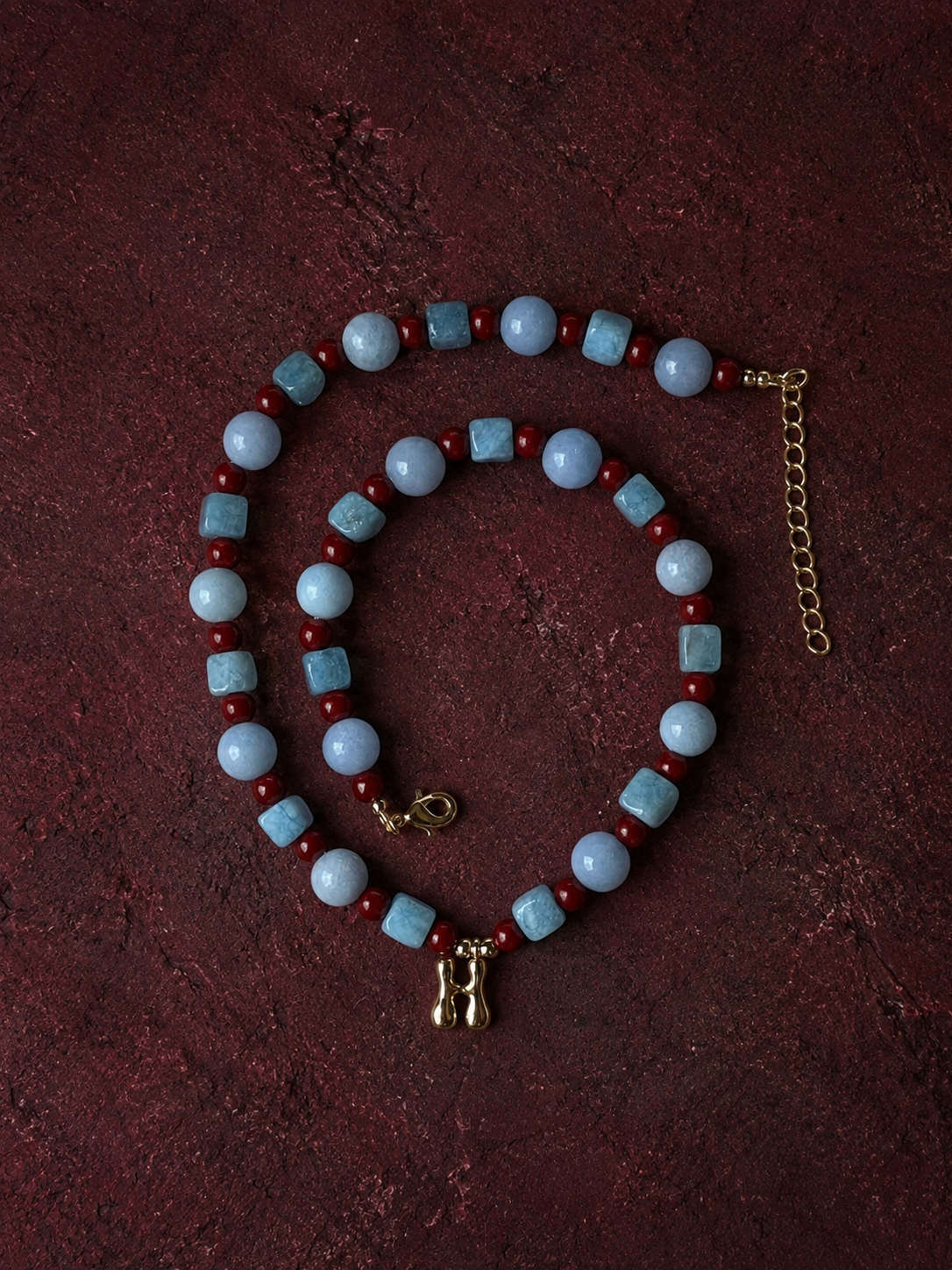 Honey Beaded Necklace (Gold & Silver)