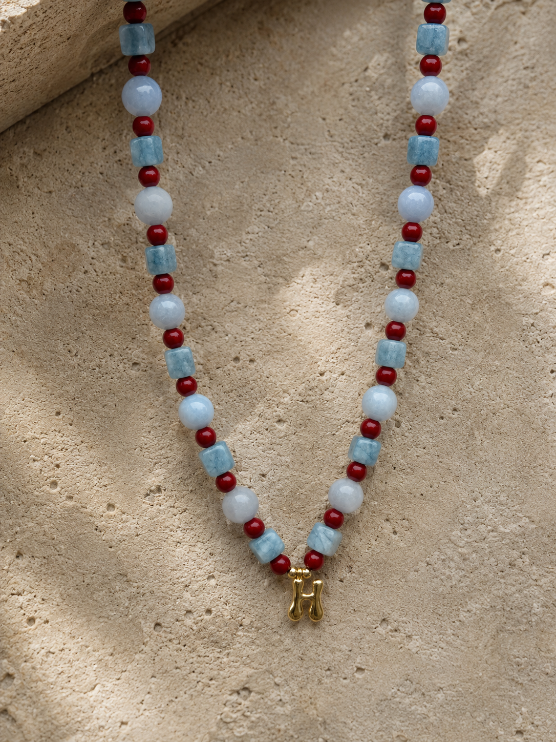 Honey Beaded Necklace (Gold & Silver)