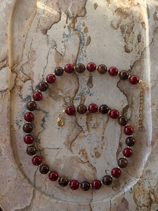 Cherry Cola Necklace RTW (Gold 16 inch)