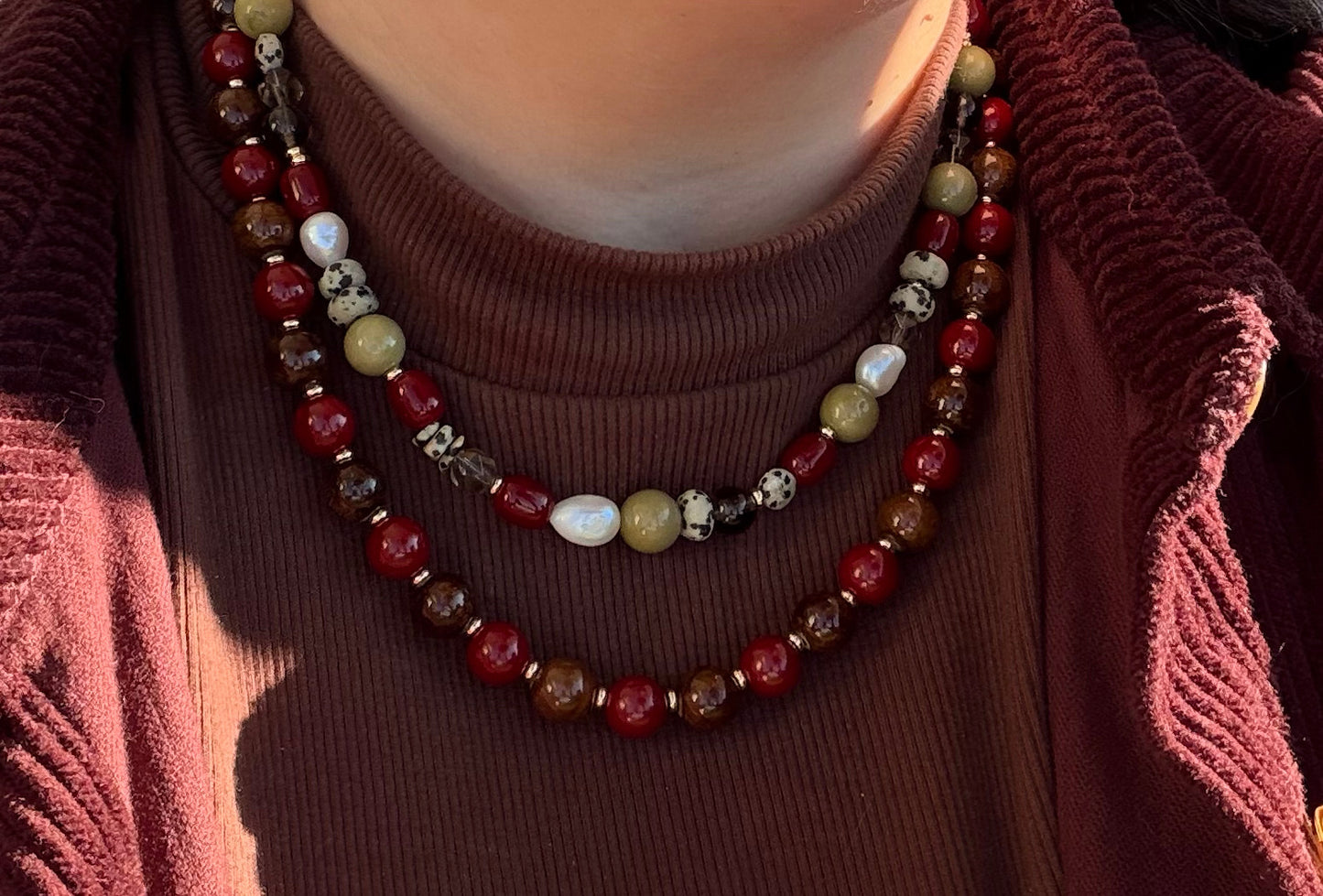 Romy Beaded Necklace (Gold & Silver)