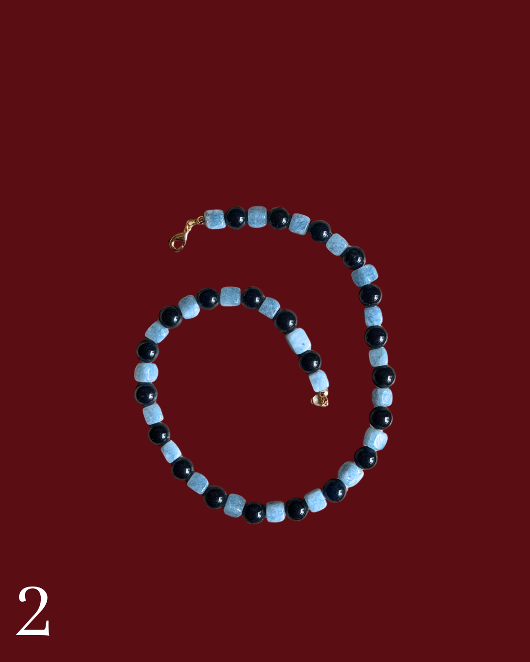 Initial Pendant Beaded Necklace