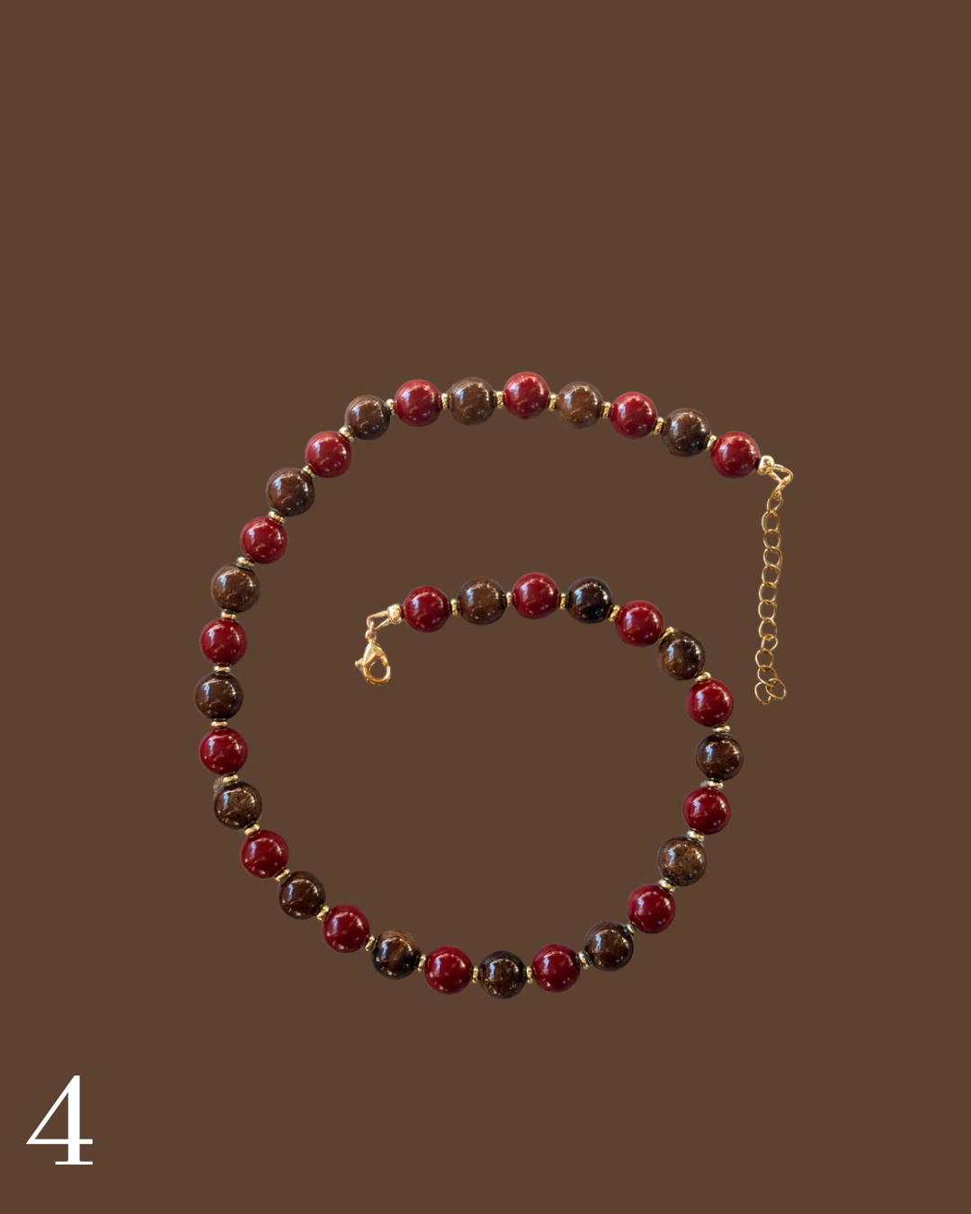 Initial Pendant Beaded Necklace