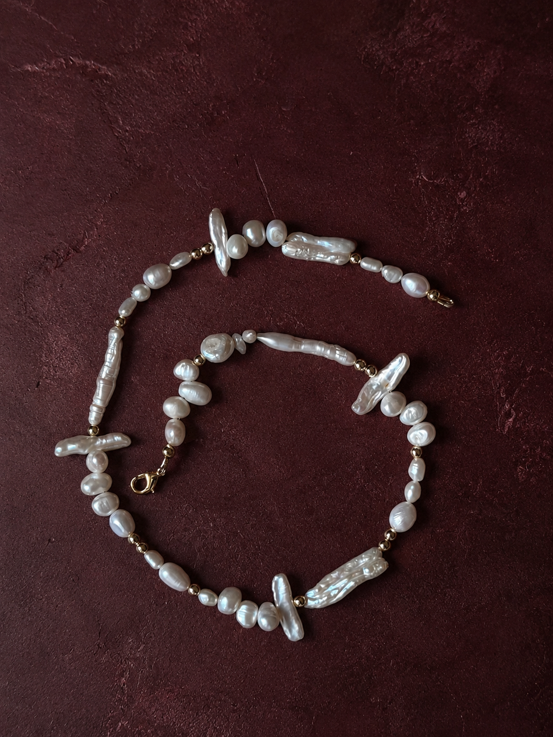 Charlie Pearl Necklace (Gold & Silver)