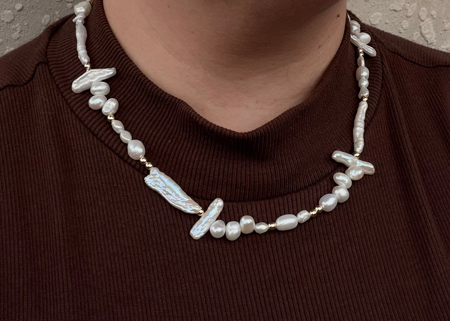 Charlie Pearl Necklace (Gold & Silver)