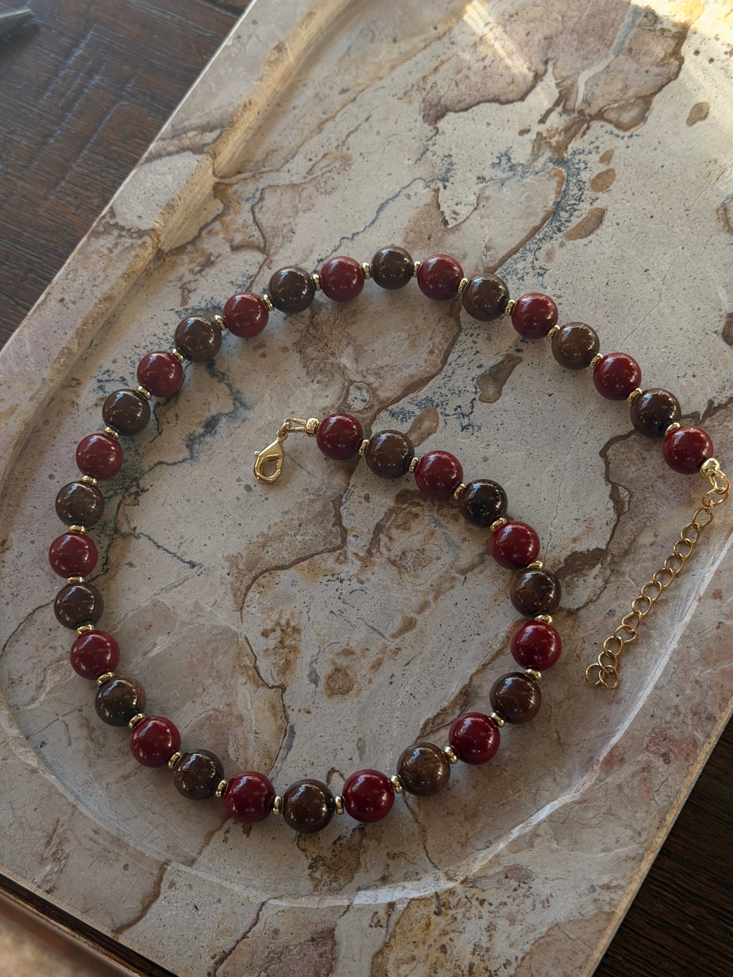 Cherry Cola Necklace RTW (Gold 16 inch)