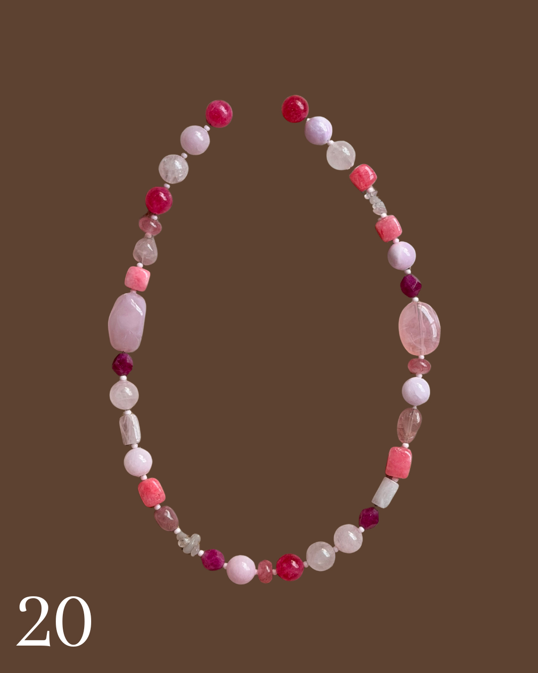 Initial Pendant Beaded Necklace