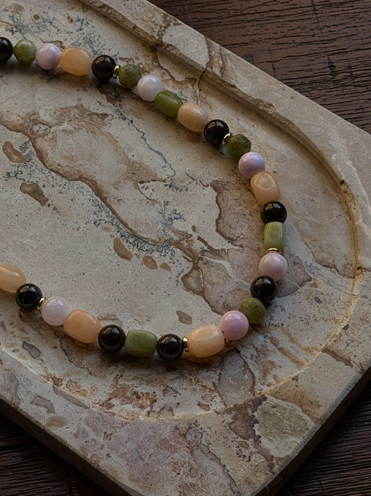 Multi Colour Necklace (Gold & Silver)