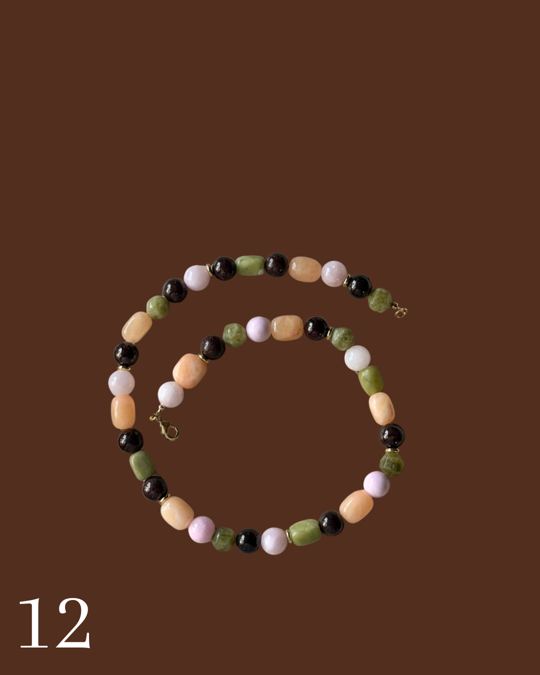 Initial Pendant Beaded Necklace