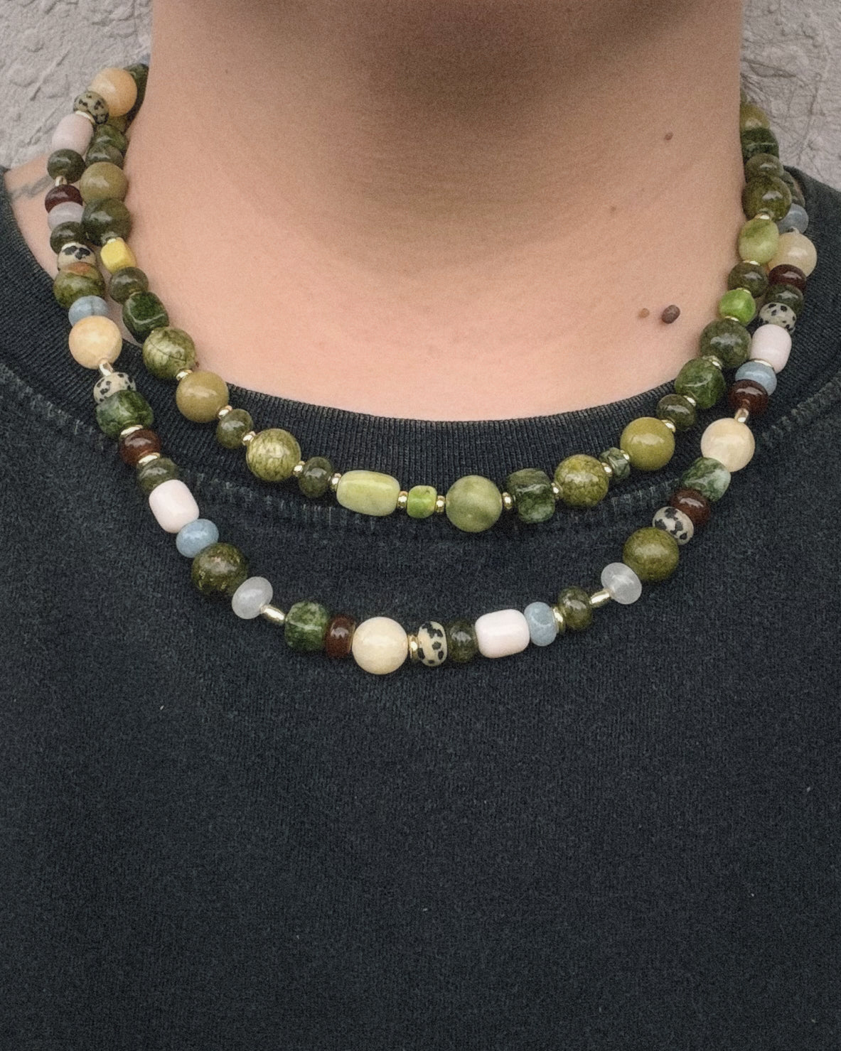 Evergreen Beaded Necklace