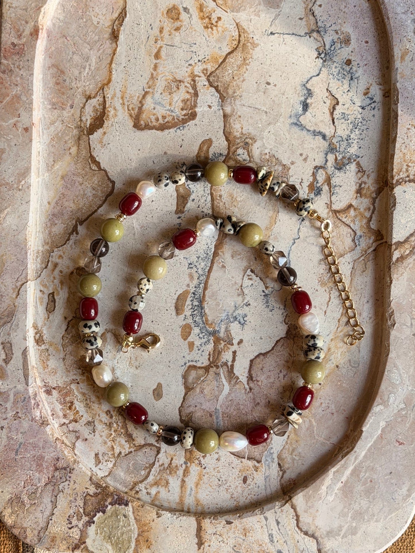 Romy Beaded Necklace (Gold & Silver)