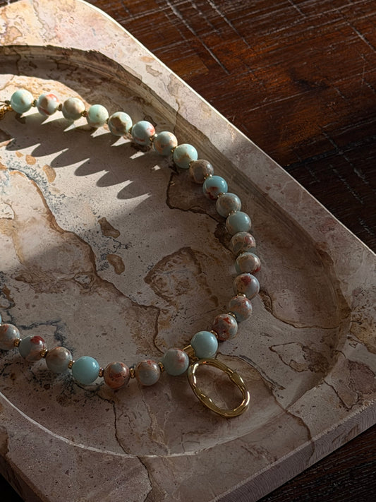 Blue Necklace (Gold & Silver)