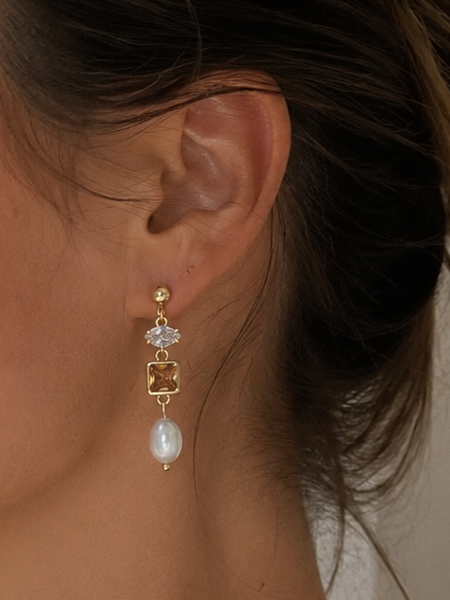 The Celeste Pearl Earrings
 | Gold & Silver | Gold Filled