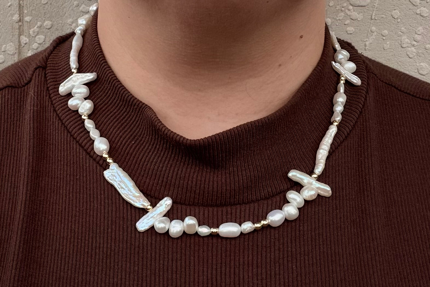 Charlie Pearl Necklace (Gold & Silver)