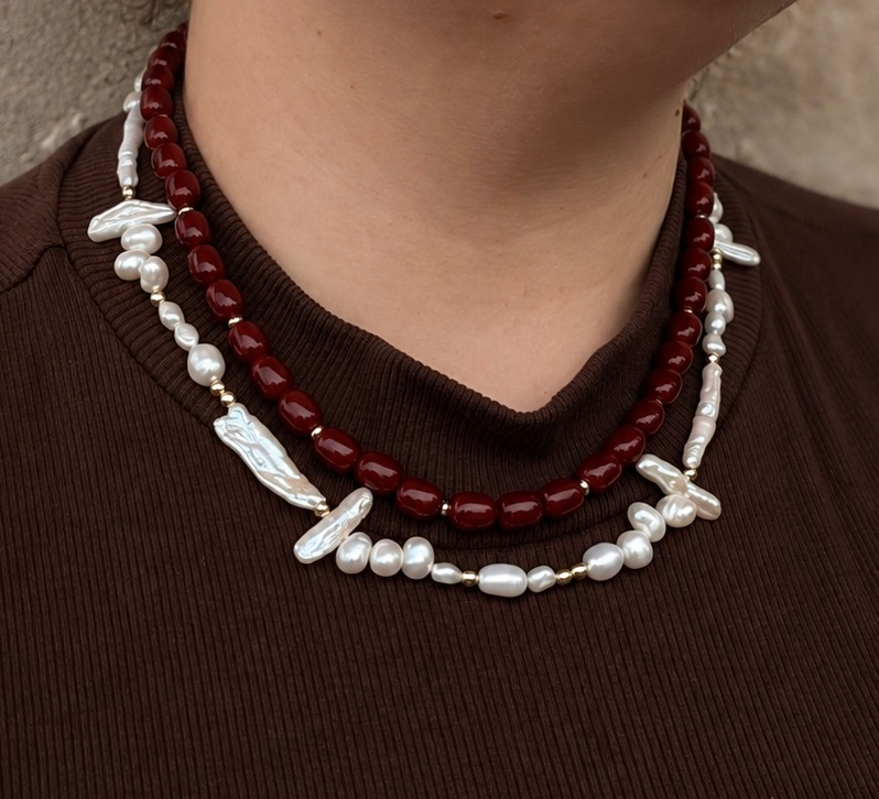 Charlie Pearl Necklace (Gold & Silver)