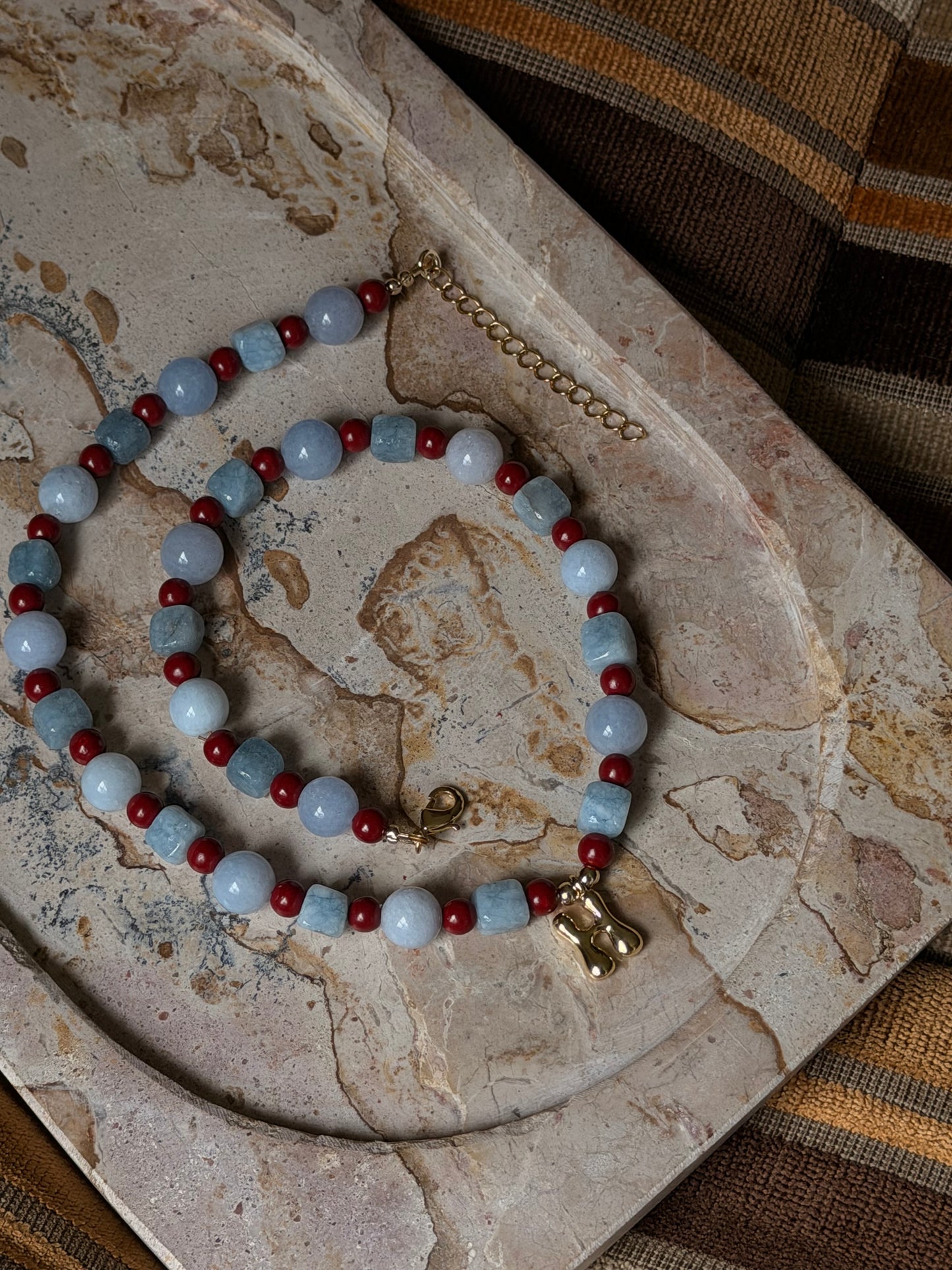 Honey Beaded Necklace (Gold & Silver)